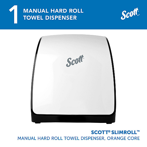 Scott Slimroll Manual Towel Dispenser, 12.65 x 13.02 x 7.18, White (47091)