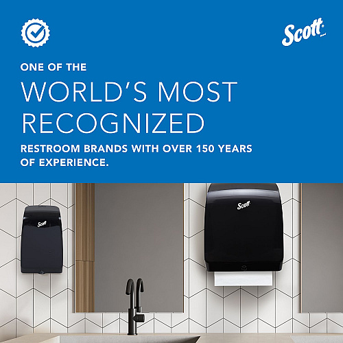 Scott Slimroll Manual Towel Dispenser, 12.65 x 13.02 x 7.18, White (47091)