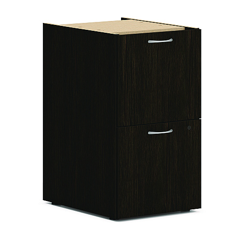 HON Mod L-Station Double Pedestal Desk Bundle, 66" x 72" x 29", Java Oak (MOD076)