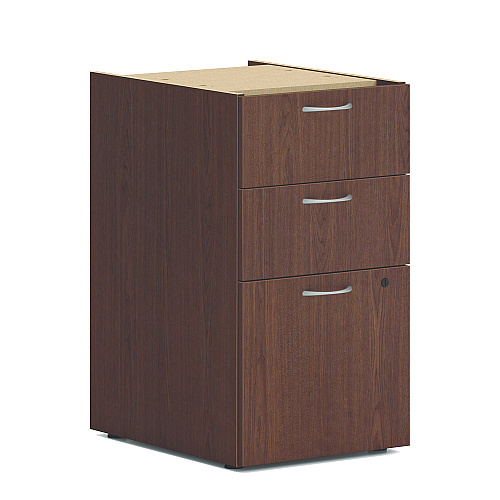 HON Mod U-Station Bundle, 66" x 96" x 29", Sepia Walnut (MOD079)
