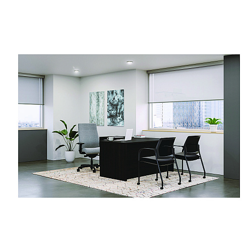 HON Mod L-Station Single Pedestal Desk Bundle, 60" x 72" x 29", Java Oak (L6072L1BBFJA)