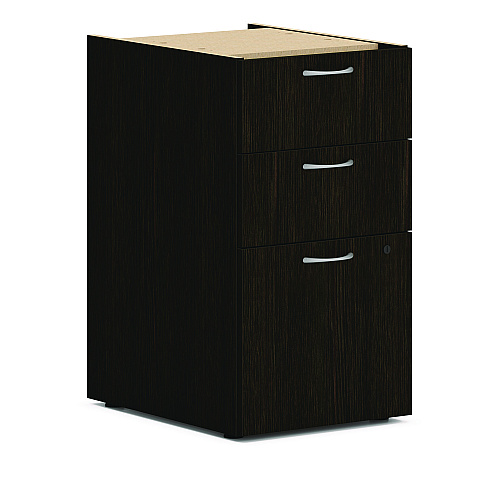 HON Mod L-Station Double Pedestal Desk Bundle, 60" x 72" x 29", Java Oak (L6072L2BBFJA)