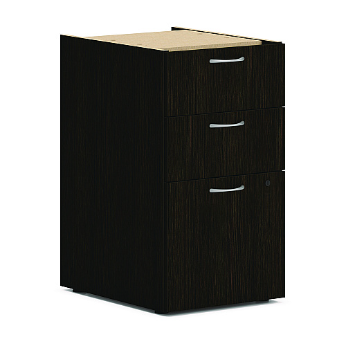 HON Mod L-Station Double Pedestal Desk Bundle, 60" x 72" x 29", Java Oak (L6072L2BBFJA)