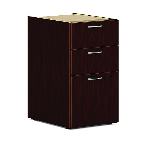 HON Mod L-Station Double Pedestal Desk Bundle, 60" x 72" x 29", Traditional Mahogany (MOD188)