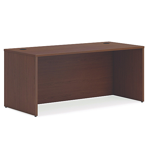 HON Mod L-Station Double Pedestal Desk Bundle, 66" x 72" x 29", Sepia Walnut (MOD074)