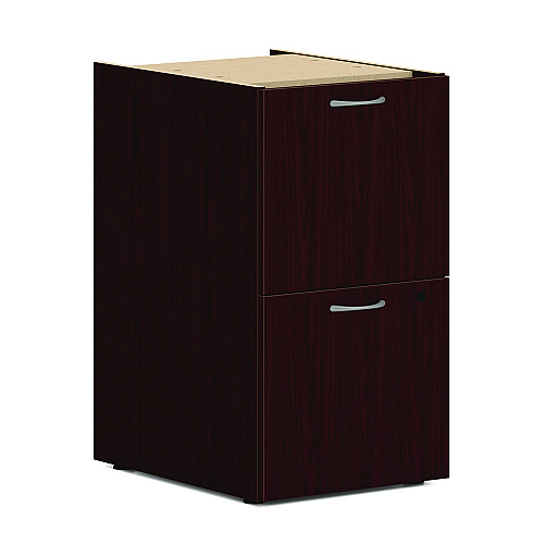 HON Mod L-Station Double Pedestal Desk Bundle, 66" x 72" x 29", Traditional Mahogany (MOD073)