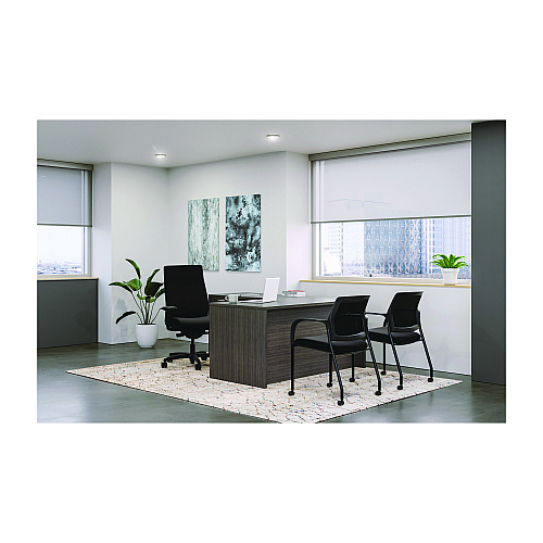 HON Mod L-Station Single Pedestal Desk Bundle, 60" x 72" x 29", Slate Teak (MOD192)