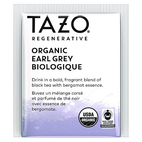 Tazo Tea Bags, Organic Earl Grey, 16/Box, 6 Boxes/Carton (00352)