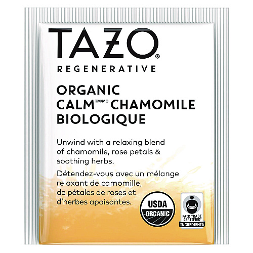 Tazo Tea Bags, Organic Calm Chamomile, 16/Box, 6 Boxes/Carton (00354)