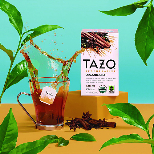 Tazo Tea Bags, Organic Chai, 16/Box, 6 Boxes/Carton (00305)