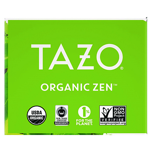 Tazo Tea Bags, Organic Zen, 16/Box, 6 Boxes/Carton (00309)