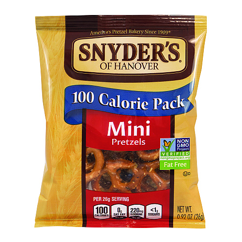 Snyder's Mini Pretzels. 0.92 oz Pack, 36 Packs/Box, 2 Boxes/Carton (60004087)