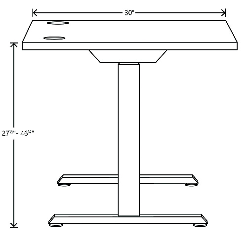HON Mod Height Adjustable Desk Bundle, 60" x 30" x 27.5" to 47.75", Sepia Walnut/Silver (MOD053)