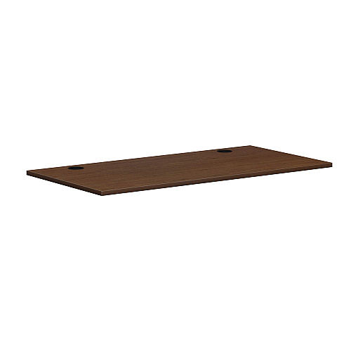 HON Mod Height Adjustable Desk Bundle, 60" x 30" x 27.5" to 47.75", Sepia Walnut/Silver (MOD053)