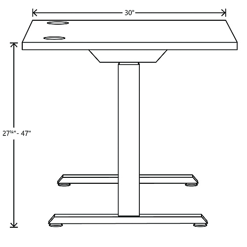 HON Mod Height Adjustable Desk Bundle, 60" x 30" x 27.5" to 46.75", Slate Teak/Silver (MOD052)