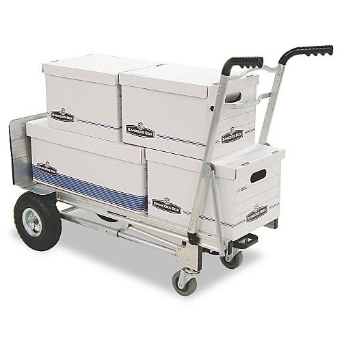COSCO 3-in-1 Convertible Hand Truck, 800 lb to 1,000 lb Capacity, 21.06 x 21.85 x 48.03, Aluminum (12312ABL1E)