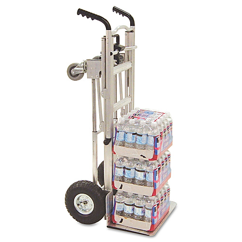 COSCO 3-in-1 Convertible Hand Truck, 800 lb to 1,000 lb Capacity, 21.06 x 21.85 x 48.03, Aluminum (12312ABL1E)