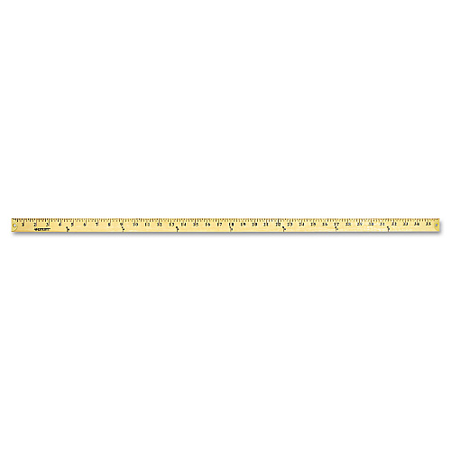 Westcott Wood Yardstick with Metal Ends, 36" Long. Clear Lacquer Finish (10425)