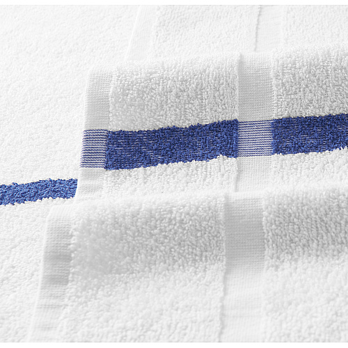 Admiral Hospitality Bath Towel 24x48 Blue Stripe - Case Of 60 (ADMIRAL-B-8BCS)