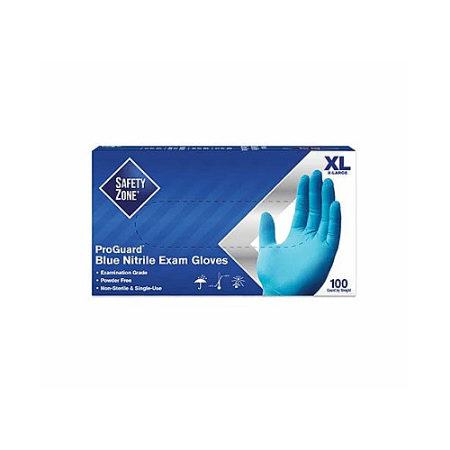 Safety Zone Nitrile Powder Free 3 Mil Exam Gloves Blue Xl, Case Of 1000 (GNPR-XL-1A)
