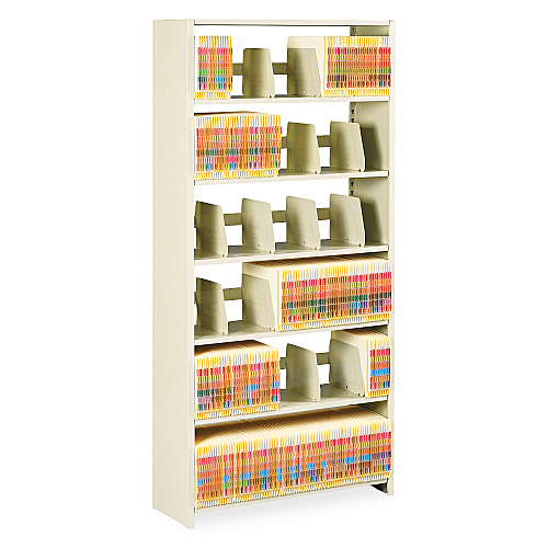 Tennsco Snap-Together Steel Six-Shelf Closed Starter Set, 36w x 12d x 76h, Sand (1276PCSD)