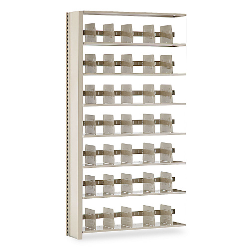 Tennsco Snap-Together Seven-Shelf Closed Add-On Unit, Steel, 48w x 12d x 88h, Sand (128848ACSD)