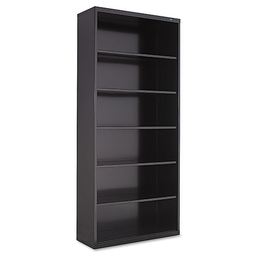 Tennsco Metal Bookcase, Six-Shelf, 34.5w x 13.5d x 78h, Black (B78BK)