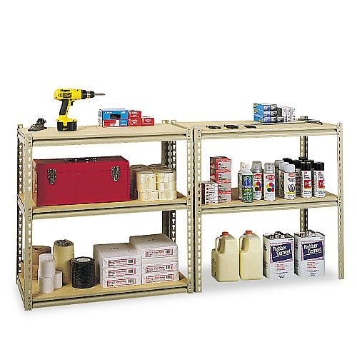 Tennsco Stur-D-Stor Shelving, Five-Shelf, 36.5w x 18.5d x 72h, Sand (LSS361872)