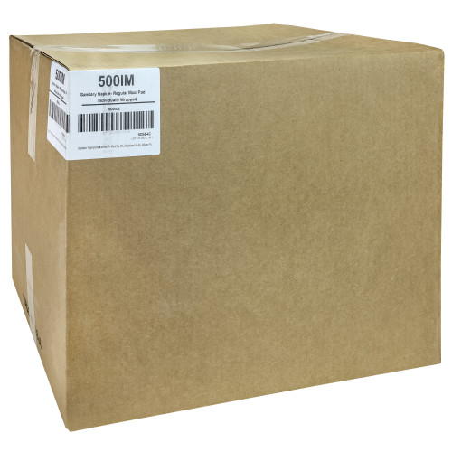 Traditional Regular Maxi Pad, Individually Wrapped, Generic Packaging, White, 500/cs, Case Of 500 (500IM)