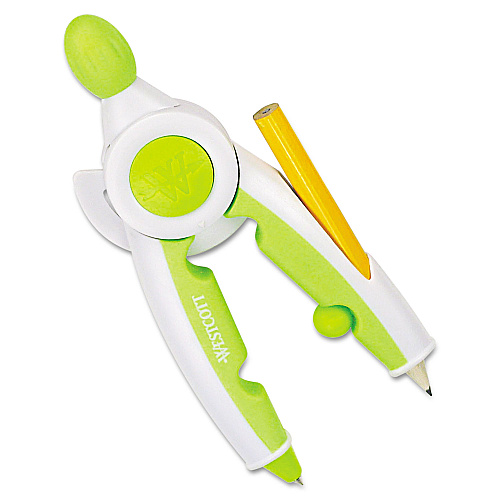 Westcott Soft Touch School Compass with Antimicrobial Product Protection, 10", Assorted Colors (14377)
