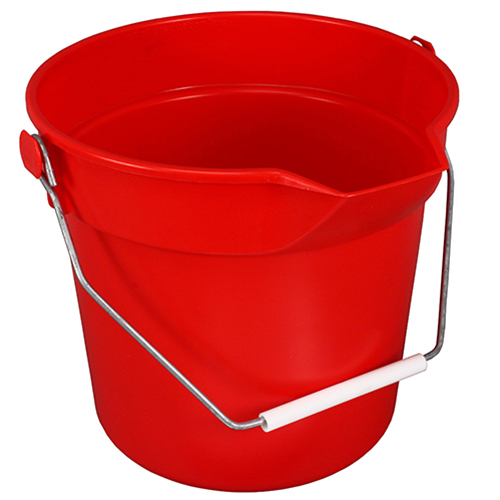 Bucket 10 Quart Deluxe Red, Case Of 12 (5510RS)