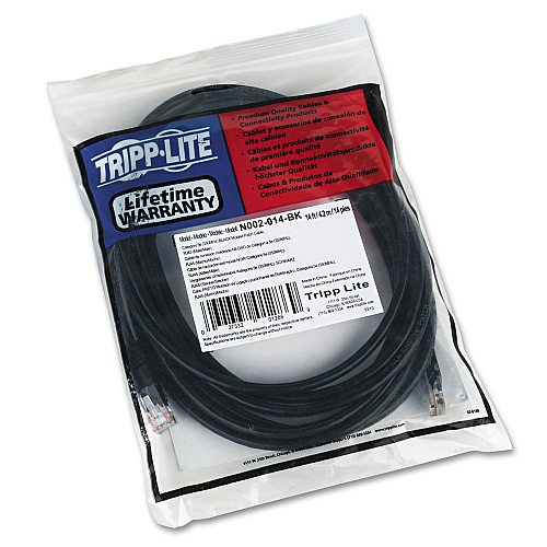 Tripp Lite CAT5e 350 MHz Molded Patch Cable, 14 ft, Black (N002014BK)