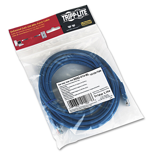 Tripp Lite CAT5e 350 MHz Molded Patch Cable, 14 ft, Blue (N002014BL)