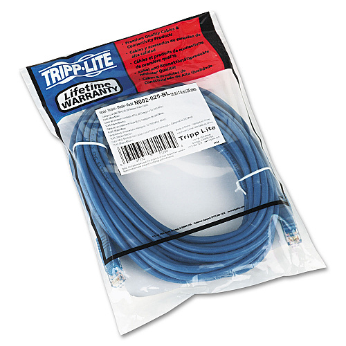 Tripp Lite CAT5e 350 MHz Molded Patch Cable, 25 ft, Blue (N002025BL)