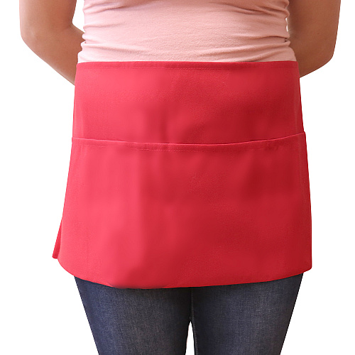 Mariposa Waist Apron 26x12 Red, Pack Of 12 (WAISTAPRON-RED)