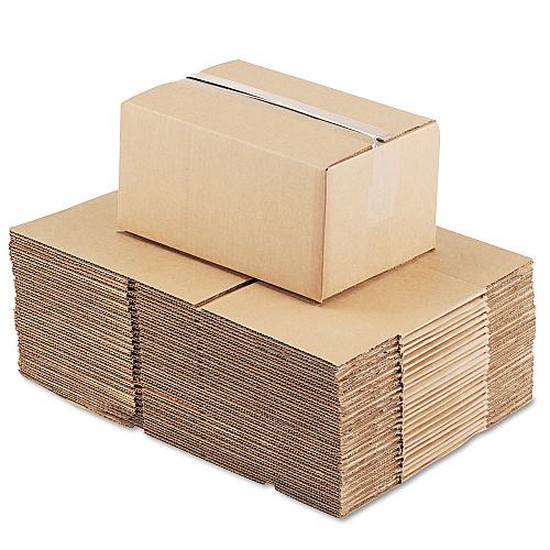 Universal Fixed-Depth Corrugated Shipping Boxes, Regular Slotted Container (RSC), 8" x 12" x 6", Brown Kraft, 25/Bundle (UNV1286)