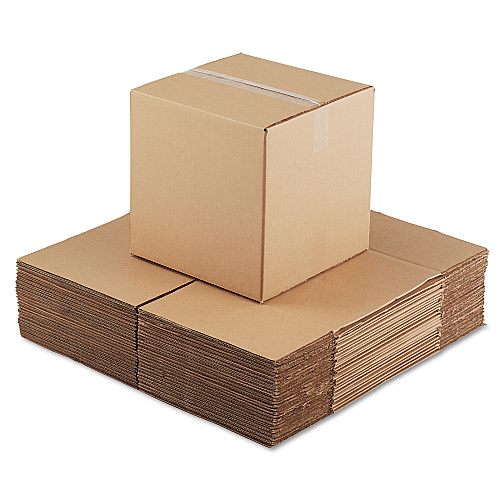 Universal Cubed Fixed-Depth Corrugated Shipping Boxes, Regular Slotted Container (RSC), 14" x 14" x 14", Brown Kraft, 25/Bundle (UNV141414)