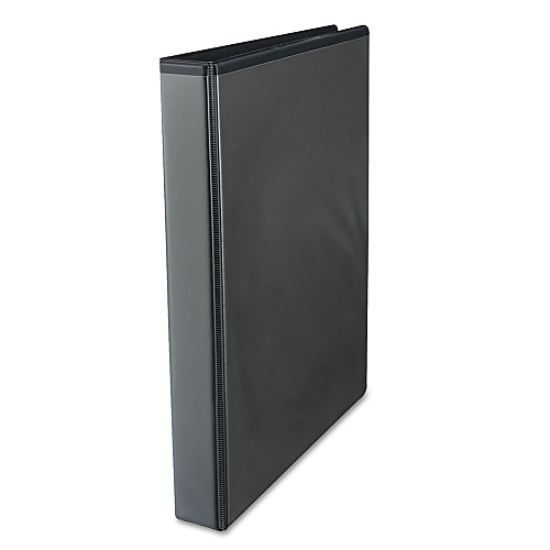 Universal Economy Round Ring View Binder, 3 Rings, 1" Capacity, 11 x 8.5, Black (UNV20961)