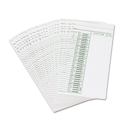 Time Clock Cards for Acroprint ATT310, One Side, 4 x 10, 200/Pack (096103080)