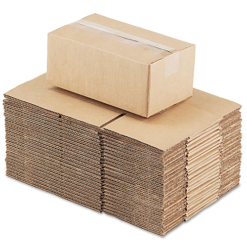 Universal Fixed-Depth Corrugated Shipping Boxes, Regular Slotted Container (RSC), 6" x 10" x 4", Brown Kraft, 25/Bundle (UNV1064)