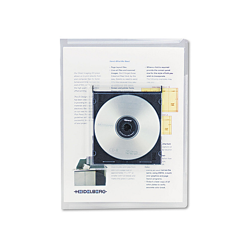 Universal Transparent Deluxe Locking Project Files with CD-ROM Holder, Letter Size, Clear, 25/Pack (UNV50780)