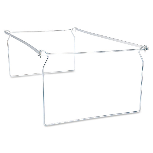 Universal Screw-Together Hanging Folder Frame, Legal Size, 23" to 26.77" Long, Silver, 6/Box (UNV68000)