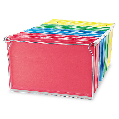 Universal Screw-Together Hanging Folder Frame, Legal Size, 23" to 26.77" Long, Silver, 6/Box (UNV68000)