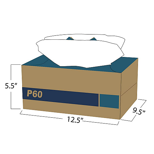 Taskbrand P60 Hydrospun Interfold Wiper, 11x16.75, 180/dc, Case Of 32400 (N-P060ITW)
