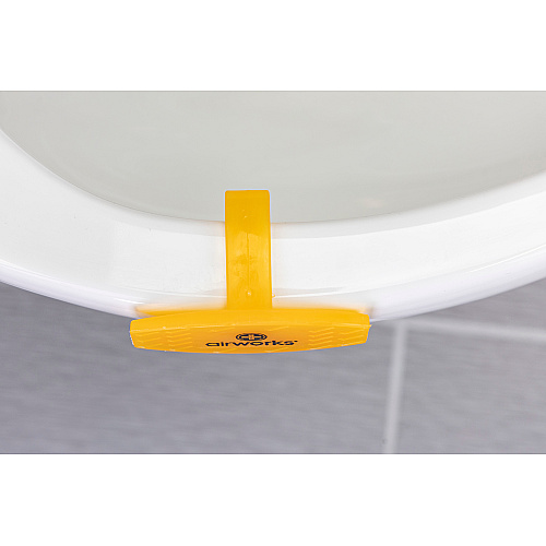 Airworks Bowl Clip Air Freshener, Mango Deodorizer For Toilets And Urinals, Long-lasting Restroom Odor Control, Orange, Box Of 12 (AWBC007-BX)