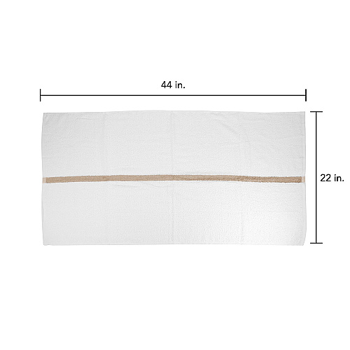Power Gym Bath Towel 22x44 Beige Stripe, Case Of 60 (PWR-2244-6BGCS-CS)