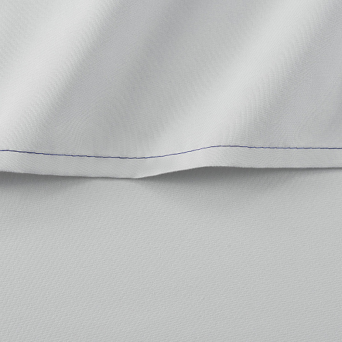 Host & Home Microfiber Flat Sheets Queen - Gray W/ Blue Hem - Case Of 24 (MFS-90110-GY)