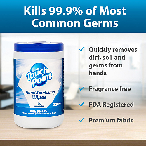 Hand Sanitizing Wipes Canister - 1 Roll (PNPWS320HS)
