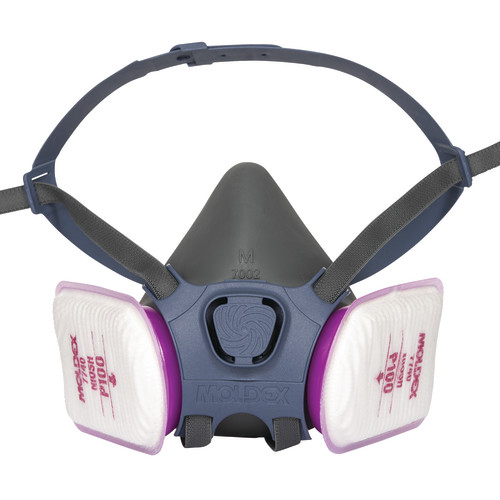 Moldex 7000 Half Mask Resuable Respirator Facepiece, Gray, Small - 1 Each (7001)