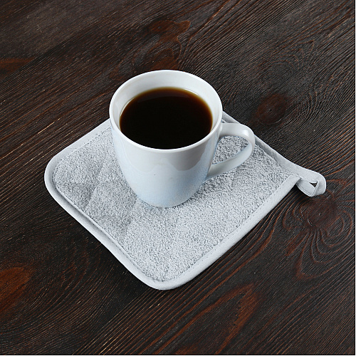 Cooks Linen Pot Holder 7x7 Grey - Case Of 144 (POT-GREY-CS)